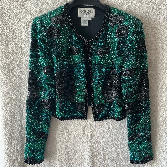 RARE Beaded Indian Head Sequined Jacket - Picture 3 of 17